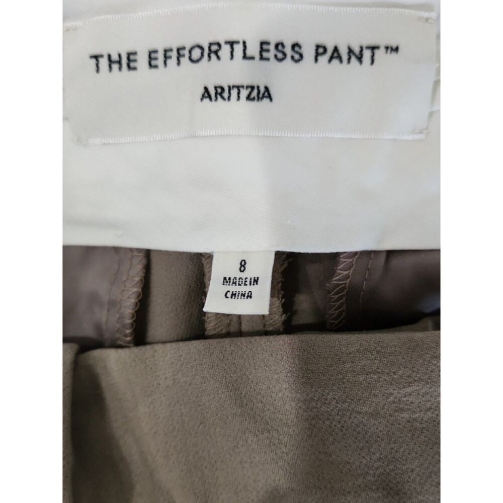Aritzia The Effortless Pant - Crepette, Nomad Taupe, Size 8 - Picture 9 of 13